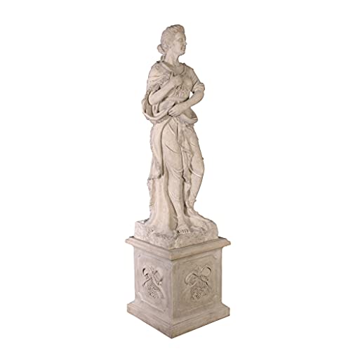 Design Toscano Winter Woman of The Four Seasons Garden Statue Set 24" Wide 88" Tall Ancient Ivory