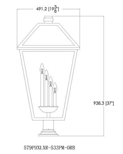 Z-Lite Talbot Outdoor Post 4-Light 240 Watts Oil Rubbed Bronze