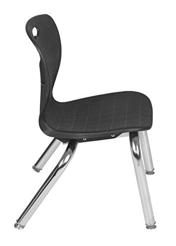 Regency Height Adjustable Mobile Classroom Table Set with 12" Andy Chairs, 42", Cherry/Black