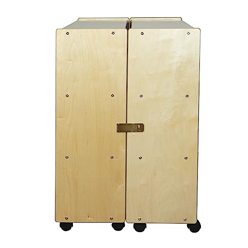 Contender Extra Large Folding Mobile Storage Organizer Natural