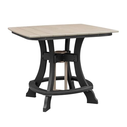 American Furniture Classics Five Piece Square Counter Height Dining Set Weatherwood/Black