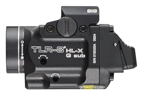 Streamlight TLR-8 HL-X G 1000-Lumen Tactical Flashlight with Green Laser for Sig Sauer P365/XL Rail Black