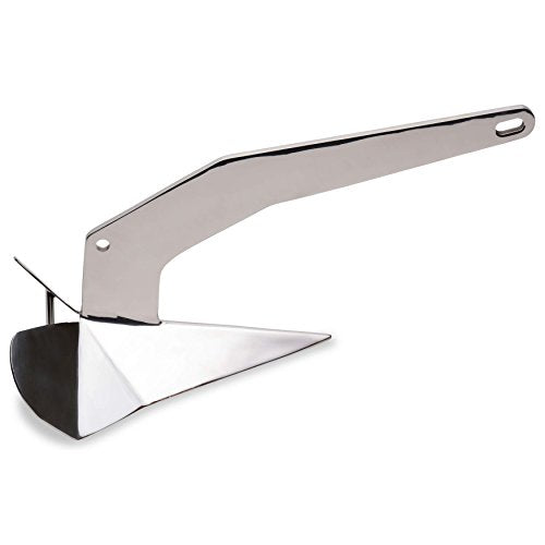 Norestar 44 lb Stainless Steel Delta/Wing Boat Anchor for Boats up to 57 Feet