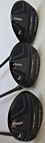 Power X Golf Mens Complete Golf Set - Custom Made Clubs for Tall Men 6'0"- 6'6" Ti Driver, 3 Wood, 3, 4, 5 Hybrids, Irons, Sand Wedge Putter, Stand Bag Regular Flex Blue/Black/White