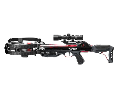 BARNETT Hyper Raptor Crossbow Package with 4x36 Scope, 3 HyperFlite Arrows Black