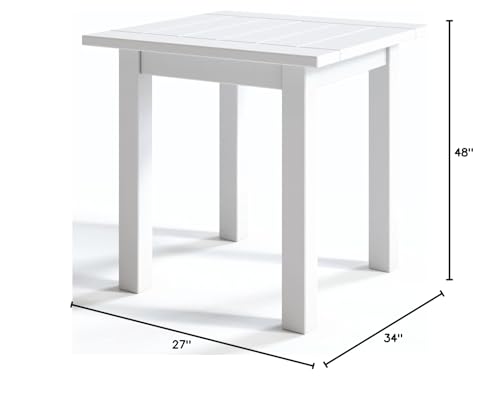World's Finest Rocker Outdoor Rocking Chair Set of 2 with Side Table - White