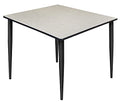 212 Main Kahlo 48" Square Tapered Leg Table Maple & Black Multicoloured