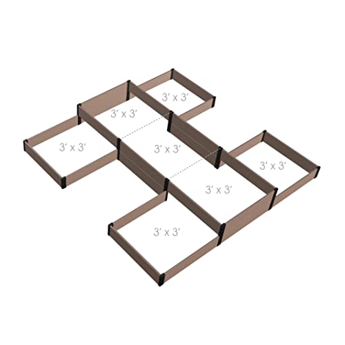 Everbloom Modular Tiered Garden Bed Brown
