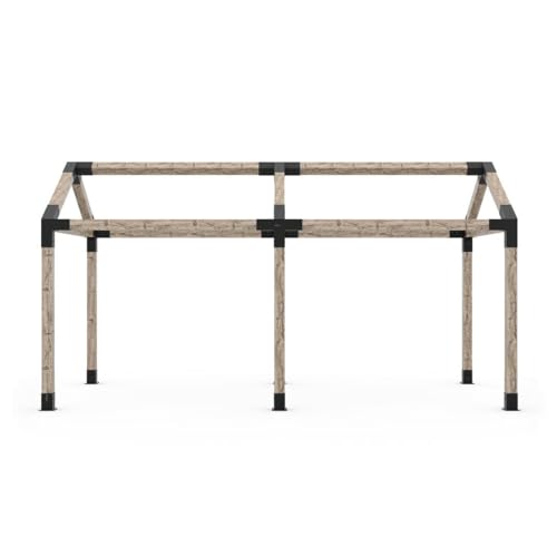 TOJAGRID Grid 30 Double Pergola Kit for 6x6 Wood Posts