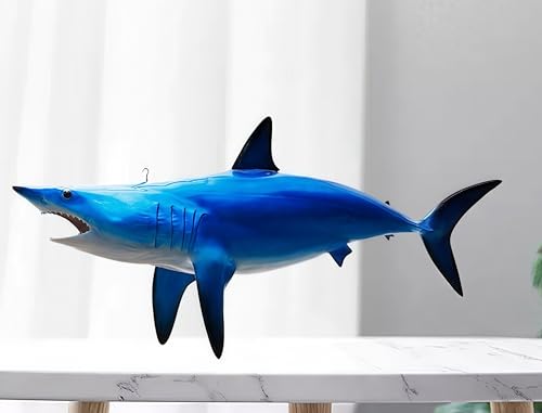 FENGSHUI-CAISHEN 70" Colorful Blue Shark Replica Wall Decor