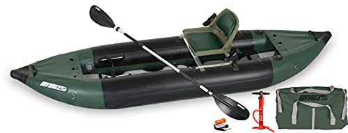 Sea Eagle 350FX Inflatable Explorer 1 Person Fishing Kayak Green