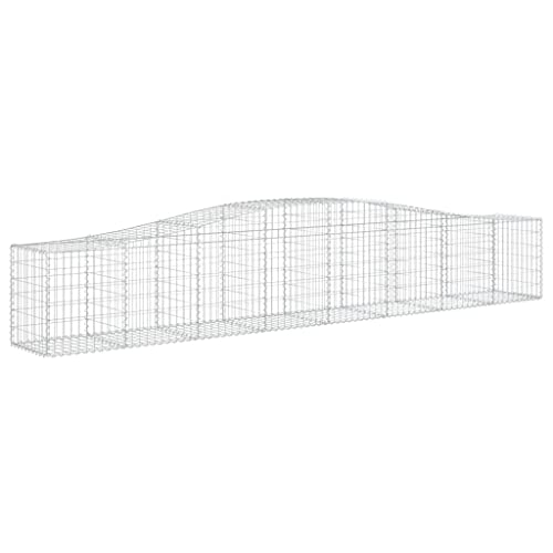 Arched Gabion Baskets 3 pcs Galvanized Iron Plant Pots for Outdoor and Indoor Gardening White Black Other