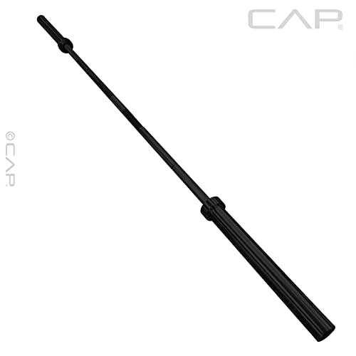 CAP Barbell 165 LB Olympic Grip Plate Set with 7 FT Olympic Bar and Collars Black