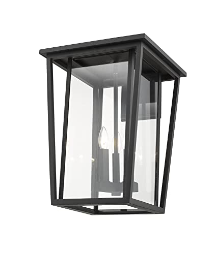 Z-Lite 571XL-BK 3 Light Outdoor Wall Sconce Black
