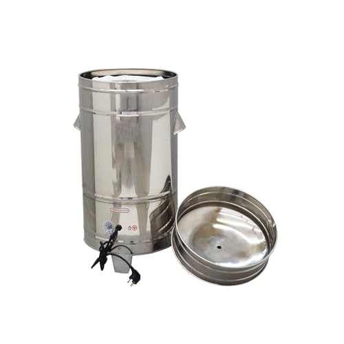 HayWHNKN Electric Salad Spinner 5.5 Gallon Stainless Steel Silver