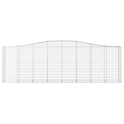 Arched Gabion Basket 157.5"x19.7"x47.2"/55.1" Galvanized Iron White Black Other