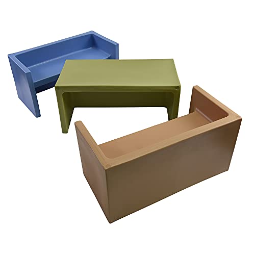 Children's Factory 3-in-1 Adapta-Benches Flexible Seating 3-Pack Almond-Fern-Sky