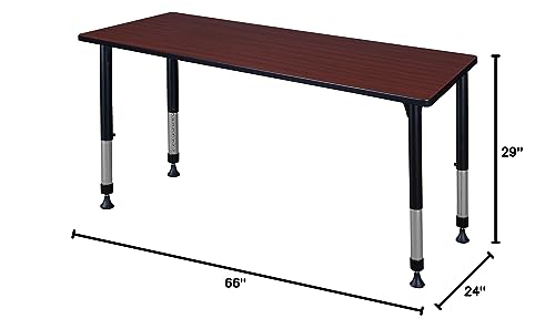 Regency Kitt Height Adjustable Classroom Table 66" x 24" Redwood