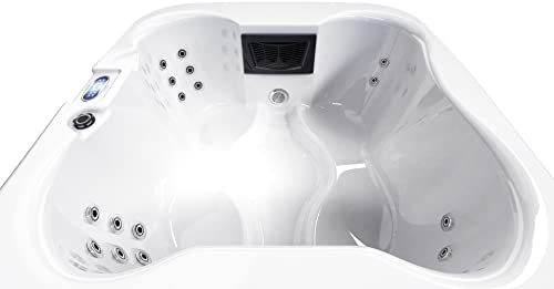 Luxuria Spas Augusta 4 Person 28-Jet Plug and Play Hot Tub Midnight Opal/Coffee
