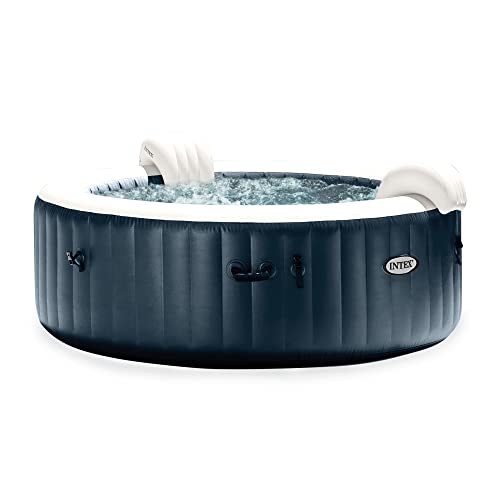 Intex PureSpa Plus Portable Inflatable Hot Tub with Seats Blue