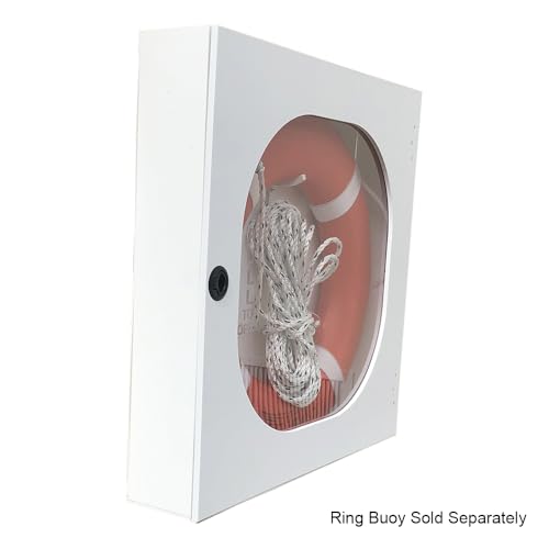 Aquatic Technology Safety Station Cabinet for 30 Inch Life Ring Buoy with Throw Line