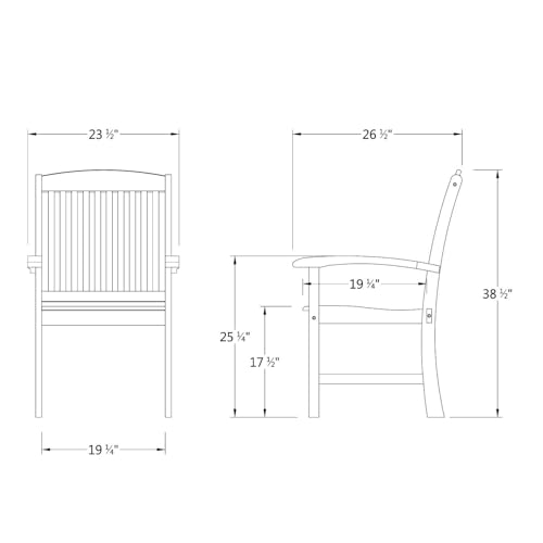 Cambridge Casual Caterina Teak Wood 6-Piece Outdoor Dining Set with Bench Natural Teak/Beige Cushion