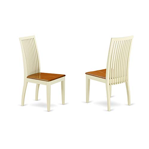 East West Furniture 5 Piece Dining Set Oval Table & Chairs Buttermilk/Cherry
