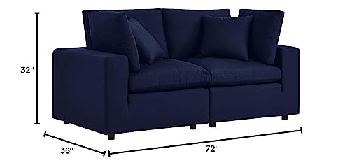 Modway Commix Sunbrella Outdoor Patio Loveseat Navy