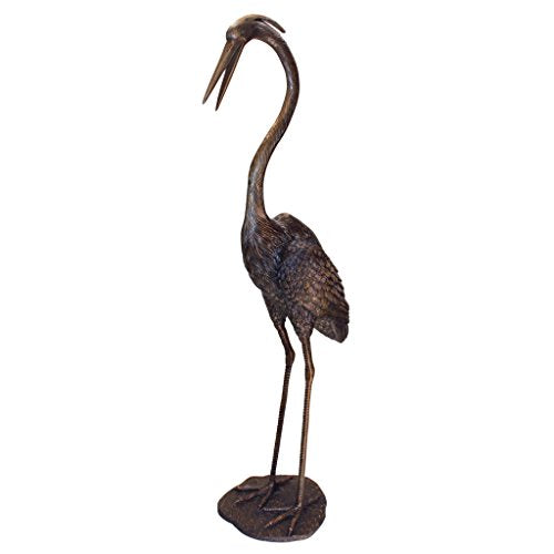 Design Toscano Grande Heron Head High Cast Bronze Garden Statue Bronze