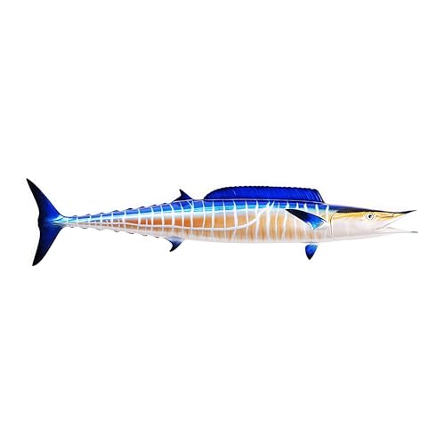 FENGSHUI-CAISHEN 53" Angelfish Replica Wall Mount Decor Blue