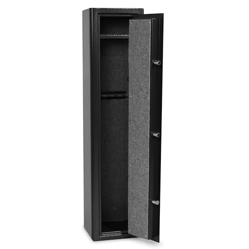 Sports Afield Home Defense 4-Gun Fireproof Electronic Lock Gun Safe Black Textured Gloss