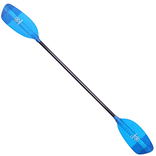 Werner Sidekick Fiberglass Straight Shaft Kayak Paddle Translucent Blue