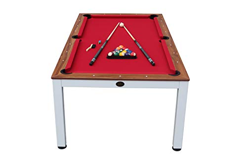 Playcraft Glacier 7 Pool Table with Dining Top White