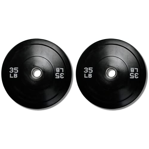 Ader Solid Black Rubber Bumper Olympic Plates Set 370LB Set