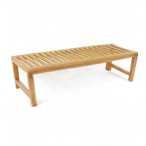 Windsor Teak Furniture Genuine Grade A Teak 59" Oxford Backless Bench Teak