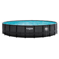Funsicle Oasis Designer Above Ground Swimming Pool Chevron Rattan