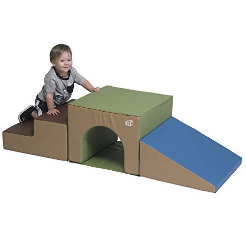 Children's Factory 3 Piece Over and Under Tunnel Climber Woodland