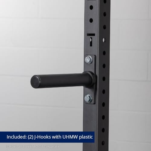 Titan Fitness X-3 Series Tall Bolt-Down Power Rack with Weight Holders 24-in Depth Black