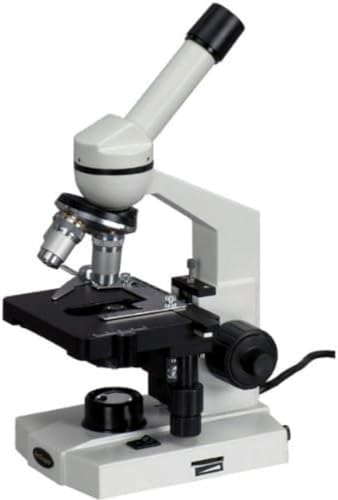 AmScope M600-TK50 40X-1000X Advanced Compound Microscope with 3D-Stage, Book, Slides & Carrying Case