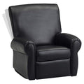 Dozydotes Black Leather-Like Big Kids Rocker Recliner