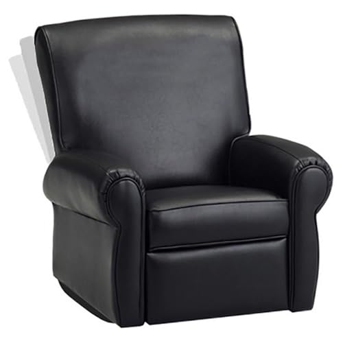 Dozydotes Black Leather-Like Big Kids Rocker Recliner