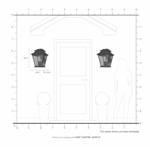 Livex Hathaway 4-Light Outdoor Wall Lantern Bronze