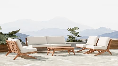 Meridian Furniture Tahiti Collection Modern Outdoor Loveseat White