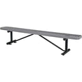 Global Industrial 96" L Expanded Metal Mesh Flat Bench Grey