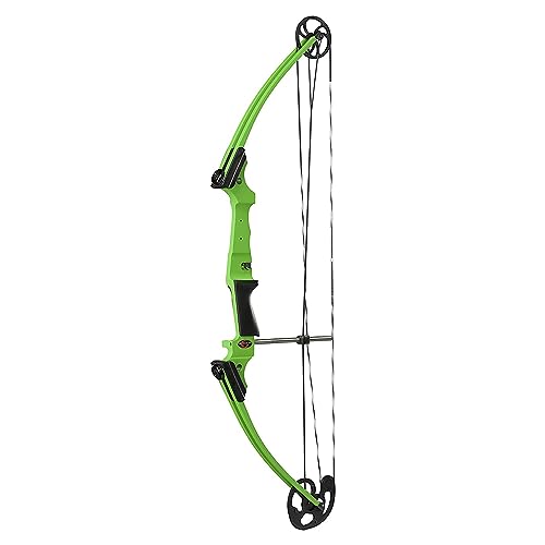 GENESIS Archery Compound Bow Adjustable Draw Length 15"-30" & Weight 10-20 lbs Left-Handed Green