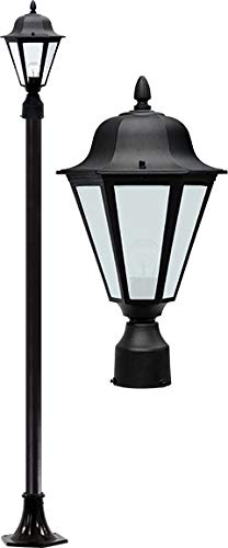 DABMAR LIGHTING Daniella Post Light Fixture Black