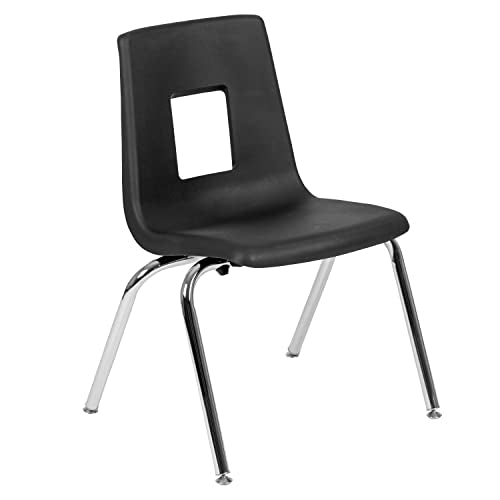 Flash Furniture Emmy Oval Wave Laminate Activity Table Set with Student Stack Chairs Oak