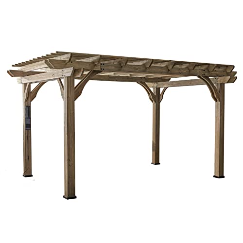 Backyard Discovery Somerville Cedar Wood Pergola Kit Barnwood Grey