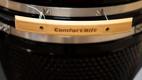 Comfortbilt 21" Kamado Grill Charcoal Smoker with Cart and Side Shelves Black