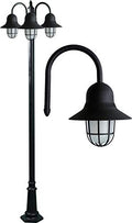 DABMAR LIGHTING Marquee Post Three Light Fixture 120 Volts Black